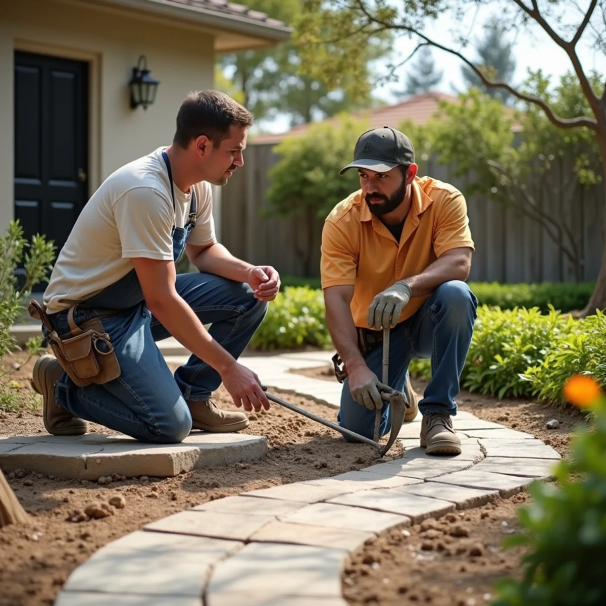 The SOCAL EXTERIOR SERVICES, INC crew on a San Diego landscaping project