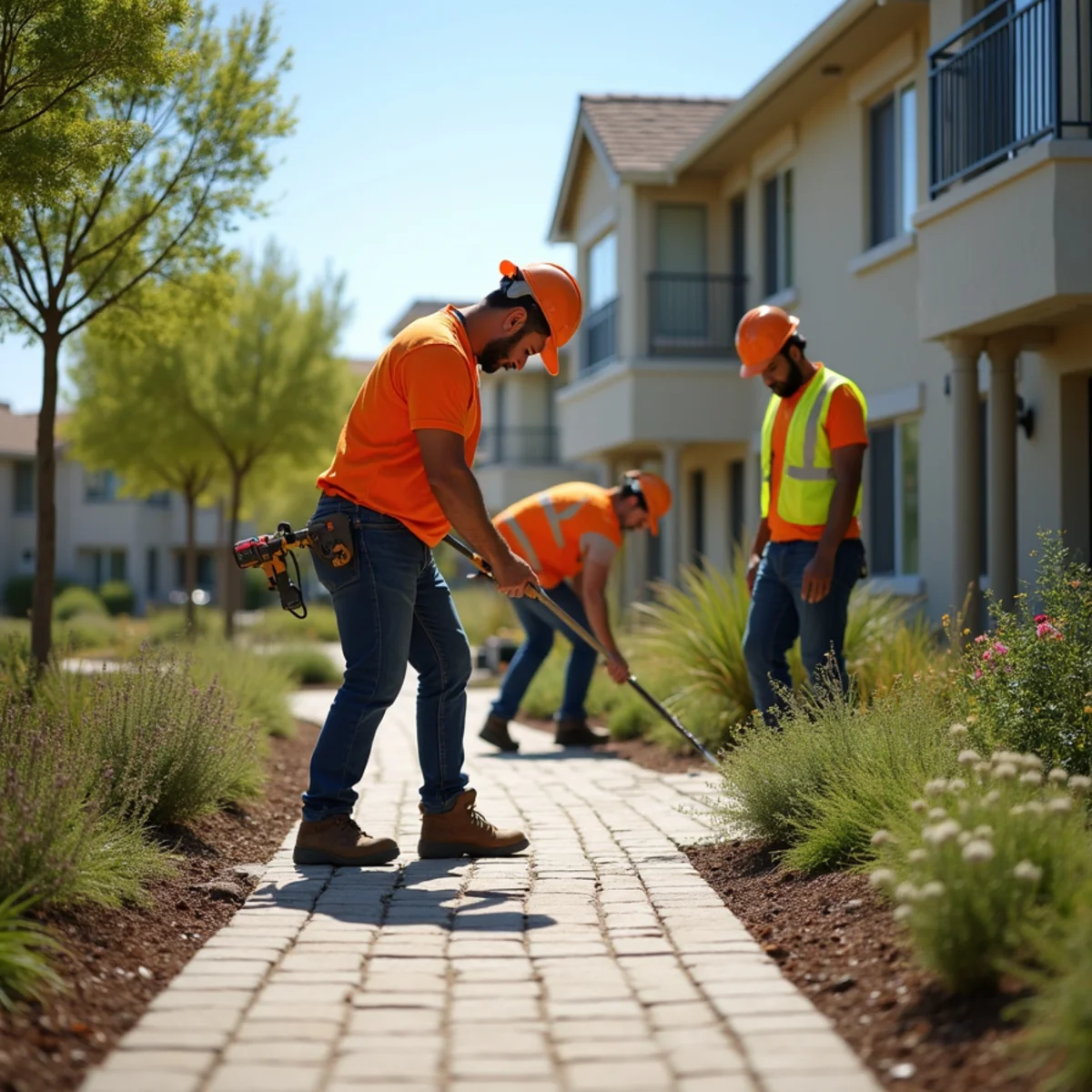 Maintained landscaping at a San Diego commercial business park
