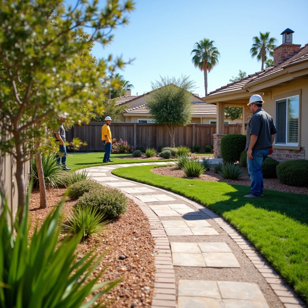 An HOA-compliant drought-tolerant front yard in a San Diego community