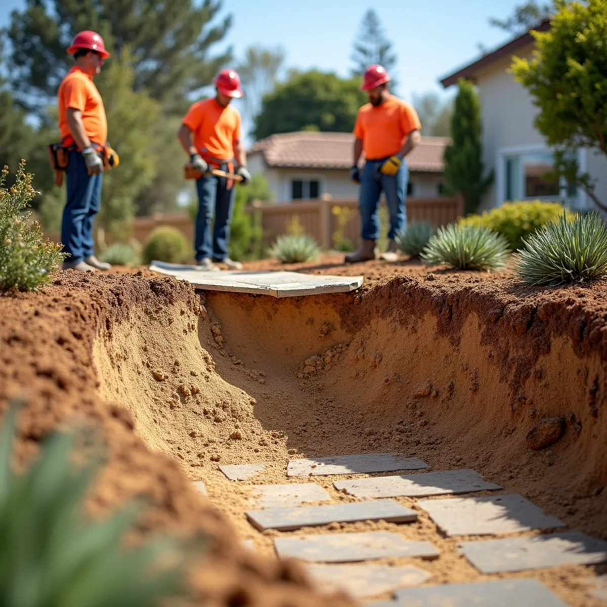 A cross-section showing sandy coastal soil and dense clay inland in San Diego