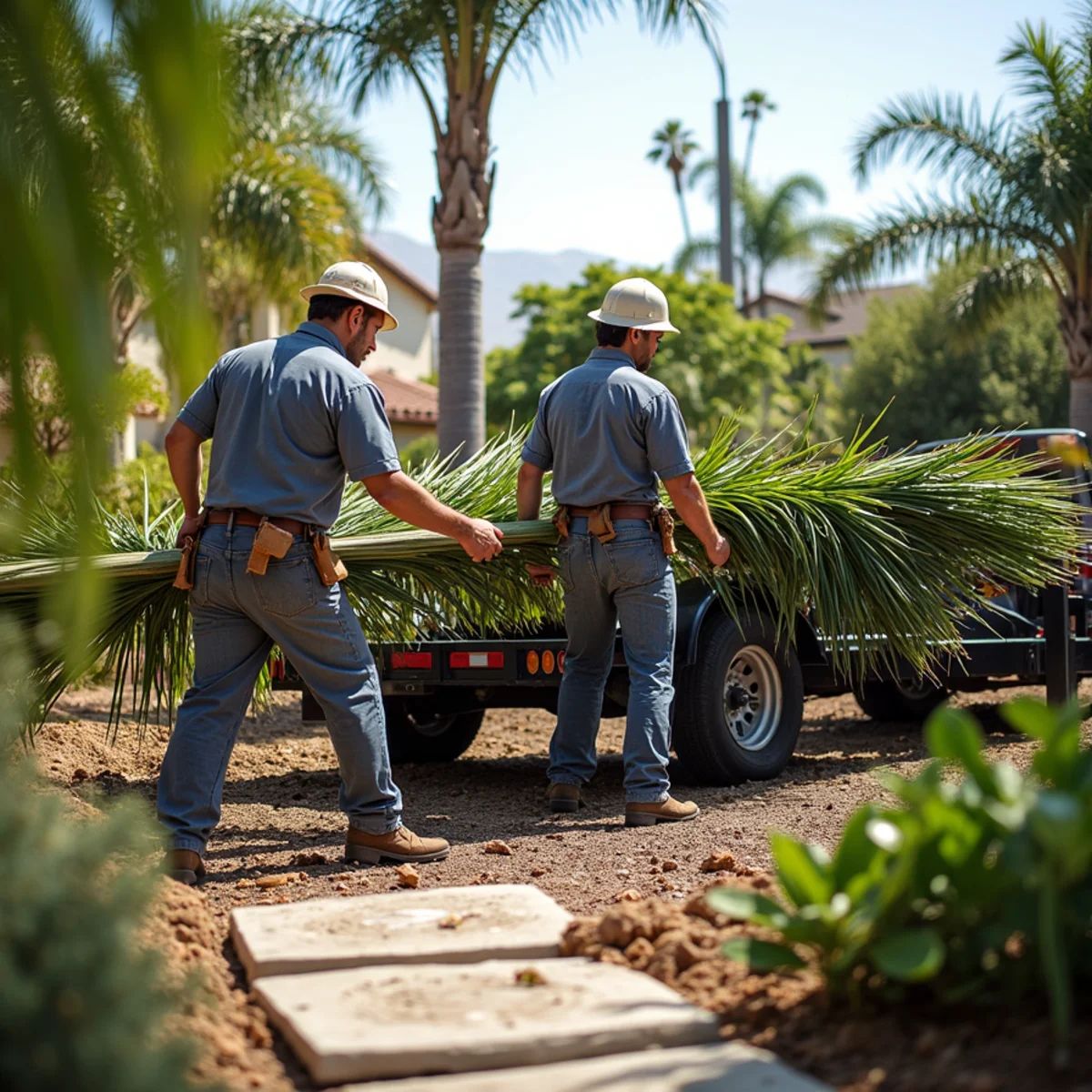 Storm & Wind Cleanup project in progress in San Diego by SOCAL EXTERIOR SERVICES, INC