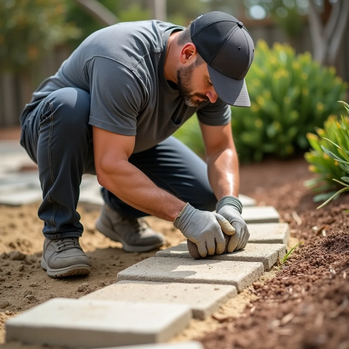 Paver Patios & Driveways project in progress in San Diego by SOCAL EXTERIOR SERVICES, INC