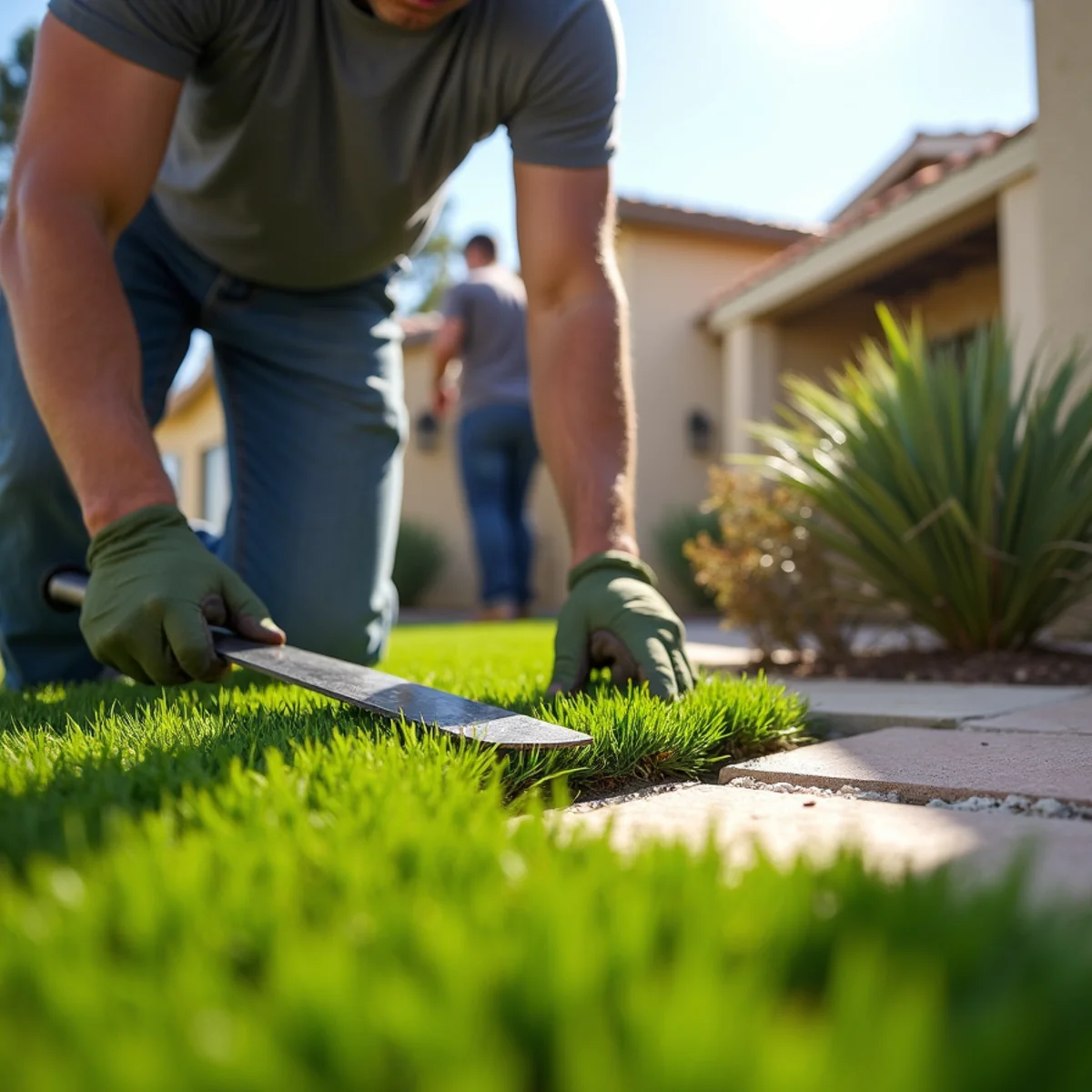 Landscaping and hardscaping on a Camp Pendleton, CA property by SOCAL EXTERIOR SERVICES, INC