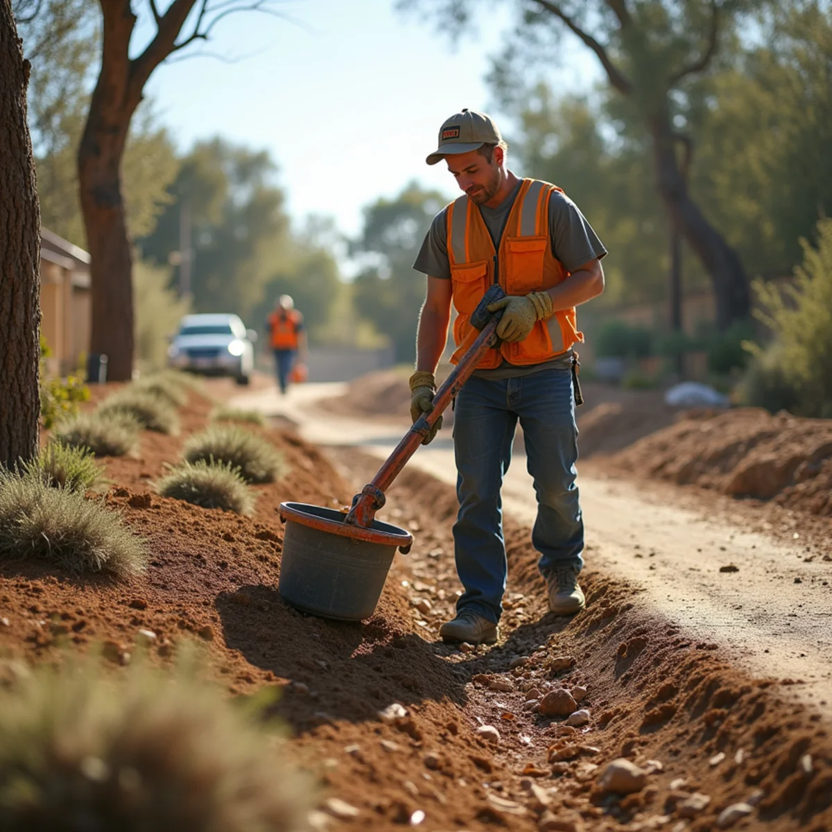 Landscaping and hardscaping on a Campo, CA property by SOCAL EXTERIOR SERVICES, INC