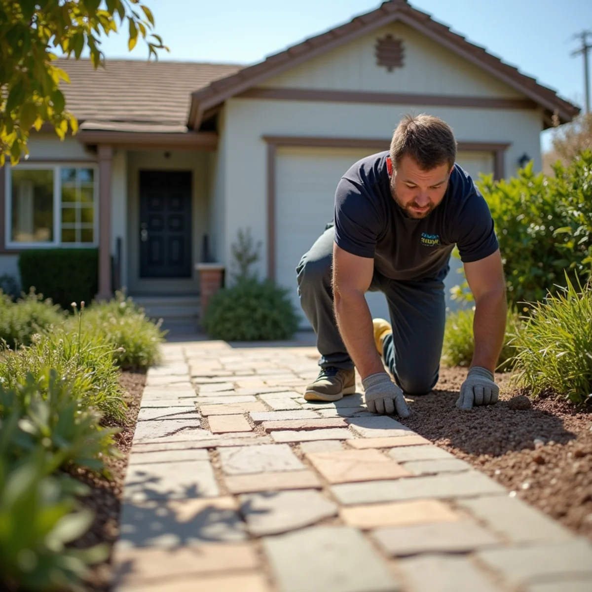 Landscaping and hardscaping on a Coronado, CA property by SOCAL EXTERIOR SERVICES, INC