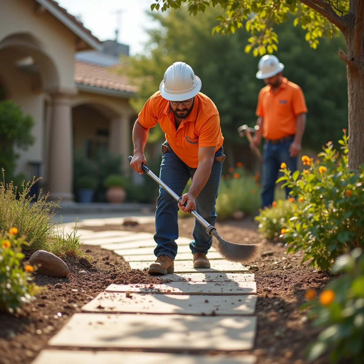 Landscaping and hardscaping on a Lemon Grove, CA property by SOCAL EXTERIOR SERVICES, INC
