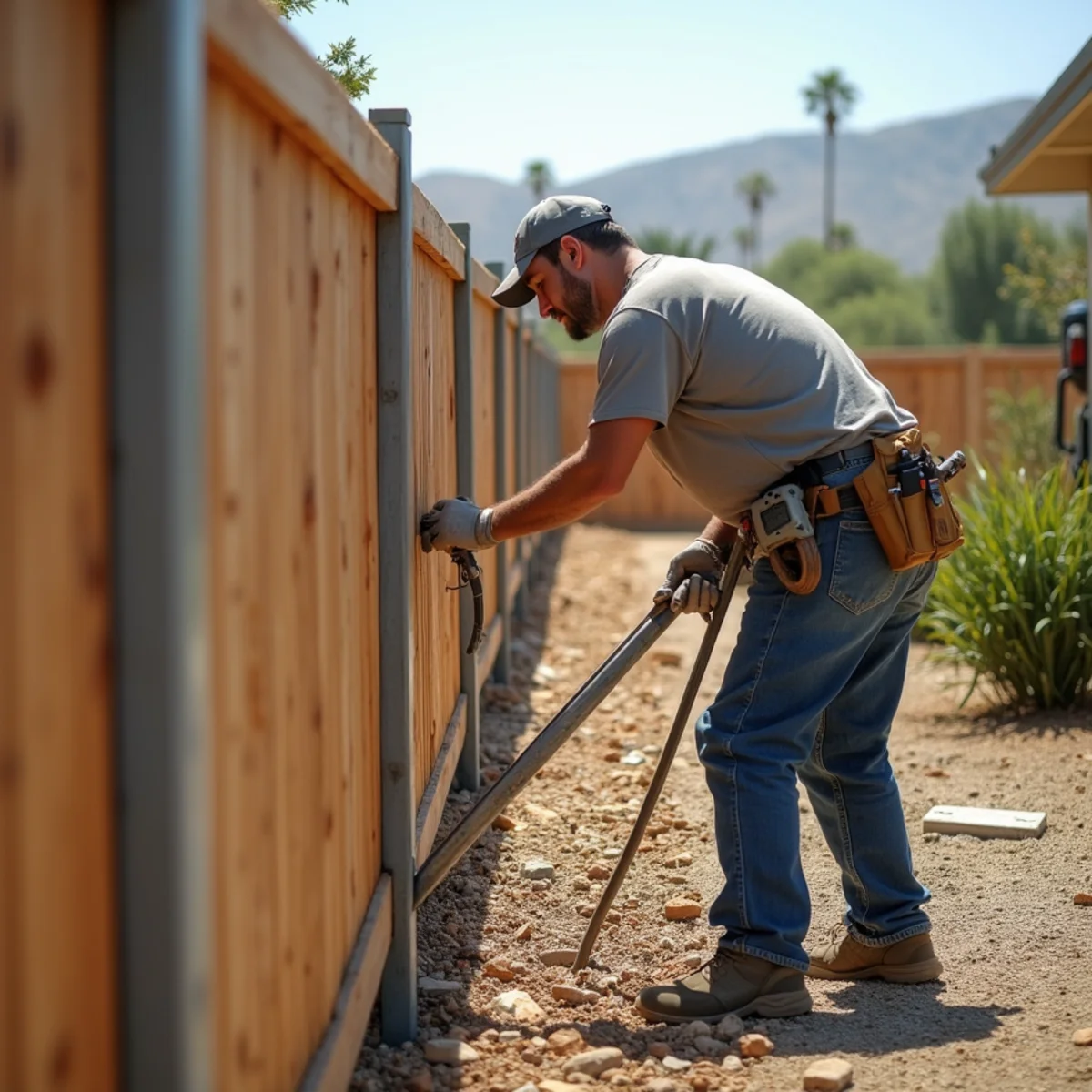 Landscaping and hardscaping on a Moreno Valley, CA property by SOCAL EXTERIOR SERVICES, INC