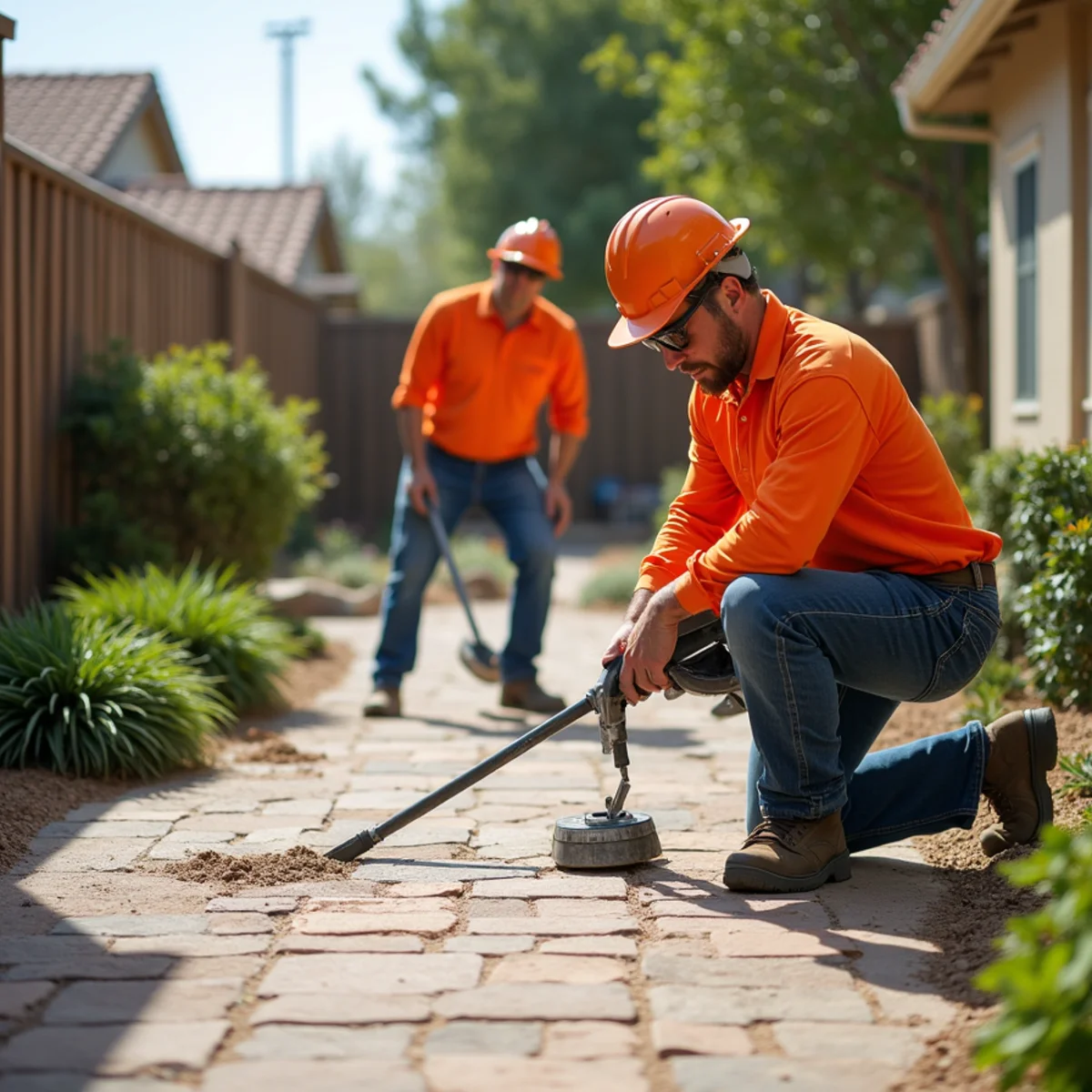 Landscaping and hardscaping on a Murrieta, CA property by SOCAL EXTERIOR SERVICES, INC