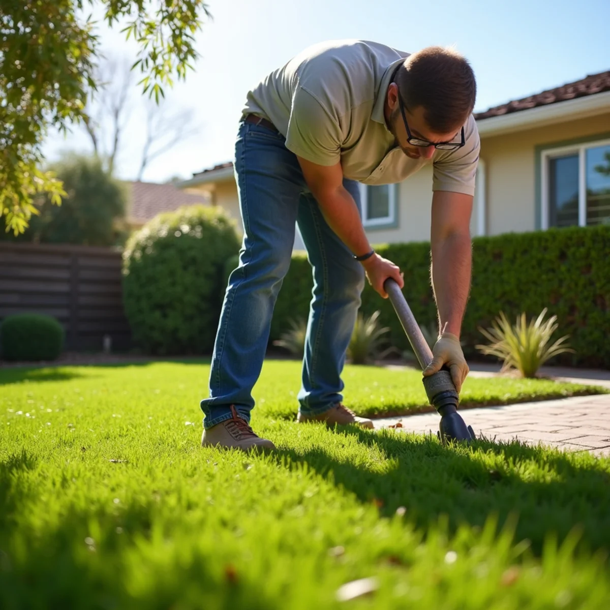 Landscaping and hardscaping on a Torrance, CA property by SOCAL EXTERIOR SERVICES, INC