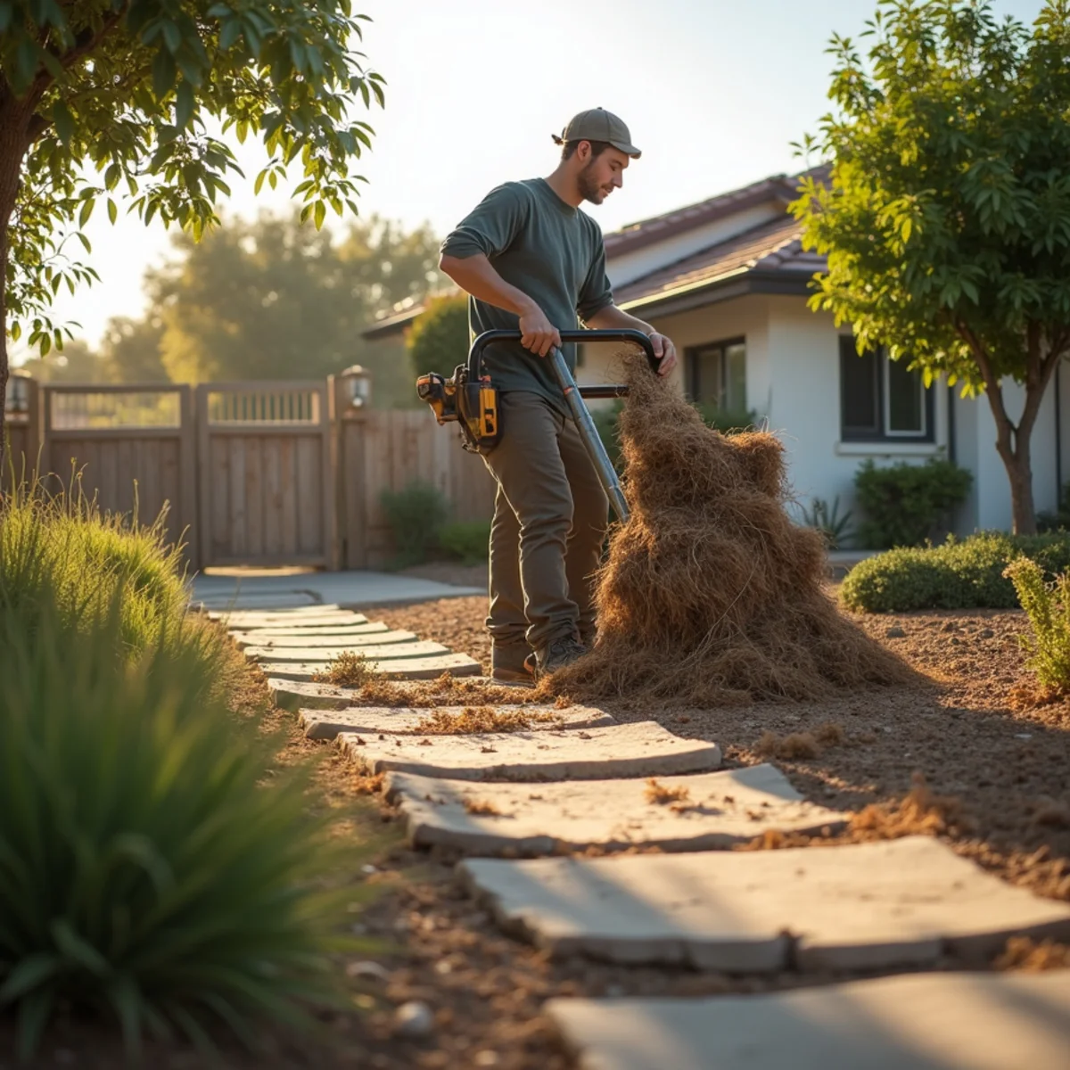 Landscaping and hardscaping on a Valley Center, CA property by SOCAL EXTERIOR SERVICES, INC