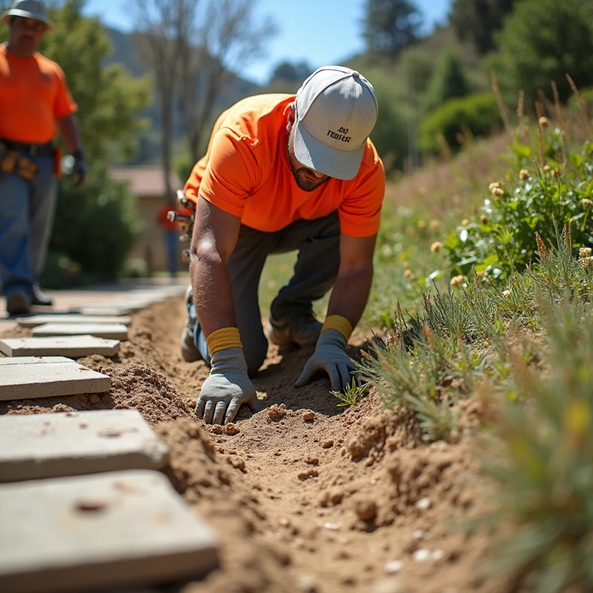 Slope Erosion Control project in progress in San Diego by SOCAL EXTERIOR SERVICES, INC