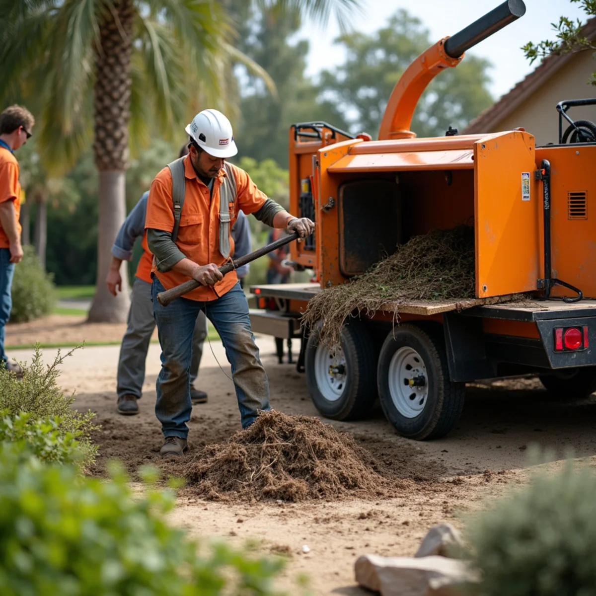 Yard Debris & Hazard Removal project in progress in San Diego by SOCAL EXTERIOR SERVICES, INC